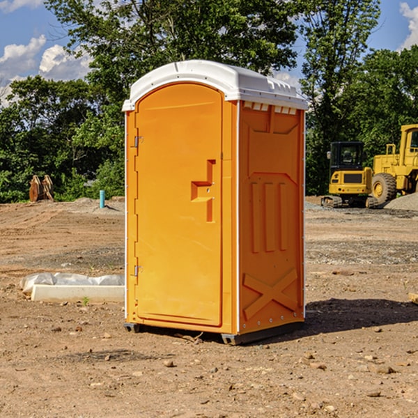 how often are the portable restrooms cleaned and serviced during a rental period in Licking Creek PA